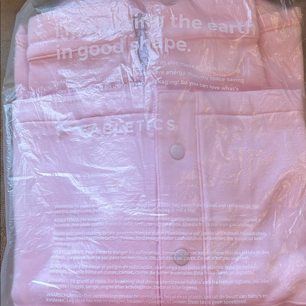 Fabletics Light Pink Casual Button Down Shirt NWT - image 4